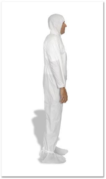 Picture of White MPE/PP Coverall - TCBACV54ST