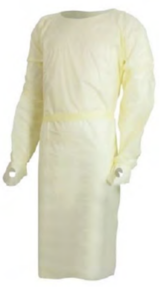 Carter-Health, Level 2, Ultra Isolation Gown, Full Back, Pull-away, Thumb-loop, Yellow, Universal, Non-sterile, Cleanroom, Personal Protection, USP 797